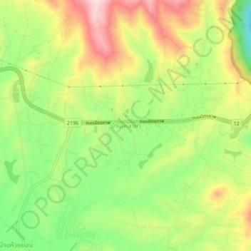 Ban Lao Yaの地形図、標高、地勢