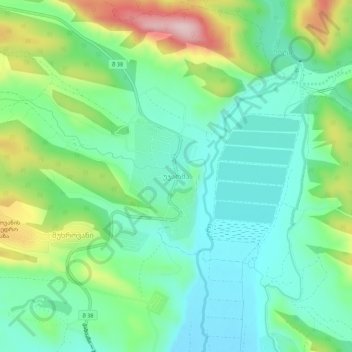 Ujarmaの地形図、標高、地勢