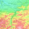 Leuvenの地形図、標高、地勢