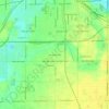 Meadowbrookの地形図、標高、地勢