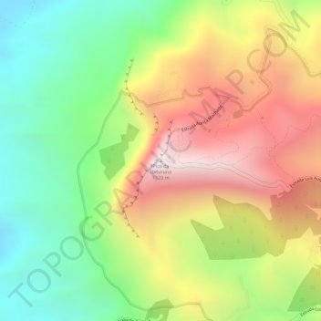Pico da Ibiturunaの地形図、標高、地勢
