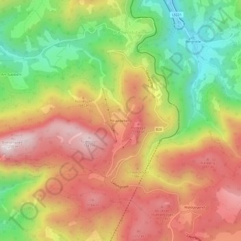 Brandebenの地形図、標高、地勢