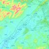 玉山県の地形図、標高、地勢