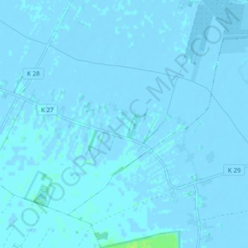 Asselermoorの地形図、標高、地勢