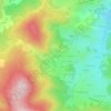 Les Jacquetsの地形図、標高、地勢