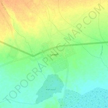 Al Qasabの地形図、標高、地勢