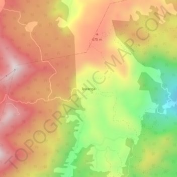 Ipirangaの地形図、標高、地勢