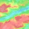 Le Pont de Boisの地形図、標高、地勢