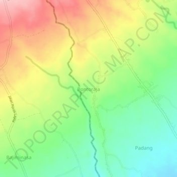 Bontorajaの地形図、標高、地勢