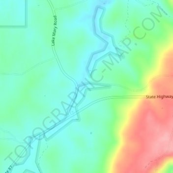 Clints Wellの地形図、標高、地勢