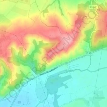 Etの地形図、標高、地勢