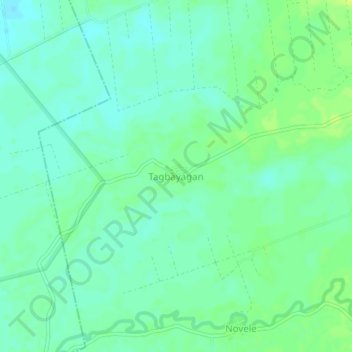 Tagbayaganの地形図、標高、地勢