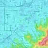 三張犁の地形図、標高、地勢