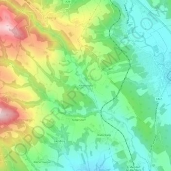 Kleinlungitzの地形図、標高、地勢