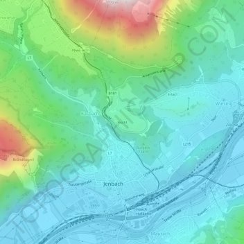 Fischlの地形図、標高、地勢