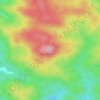 神楽山の地形図、標高、地勢