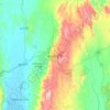 တောင်ကြီးの地形図、標高、地勢