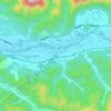 大滝の地形図、標高、地勢