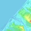 Hokitikaの地形図、標高、地勢