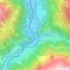 Amstegの地形図、標高、地勢