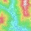 Vernettoの地形図、標高、地勢