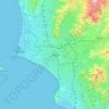 リマの地形図、標高、地勢