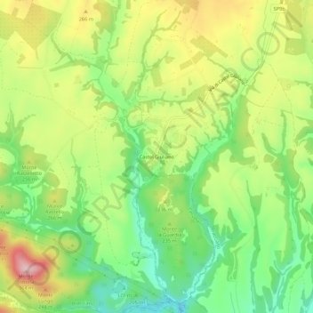 Castel Giulianoの地形図、標高、地勢