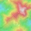 駒津峰の地形図、標高、地勢