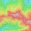 赤安山の地形図、標高、地勢