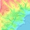 Heamoorの地形図、標高、地勢