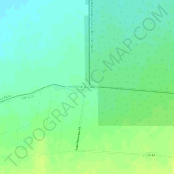 El Cadilloの地形図、標高、地勢