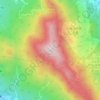 油山の地形図、標高、地勢