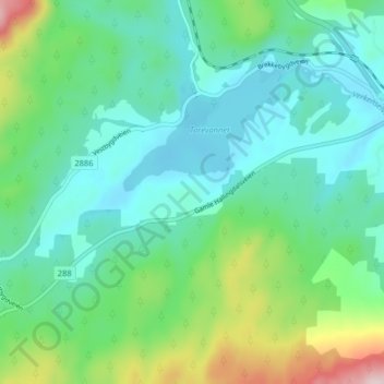 Landの地形図、標高、地勢