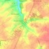 Les Ponts de Hautecloqueの地形図、標高、地勢