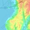 National Harborの地形図、標高、地勢