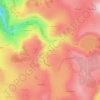 La Grangeの地形図、標高、地勢