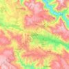 Cuzcoの地形図、標高、地勢