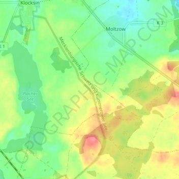 Neu Sapshagenの地形図、標高、地勢