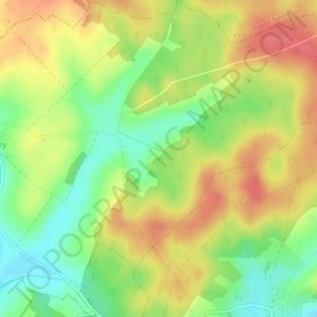 Les Grandes Roussesの地形図、標高、地勢