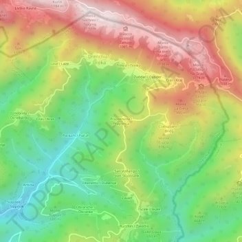 Prapotnizzaの地形図、標高、地勢