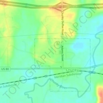 Germeny Lake Damの地形図、標高、地勢