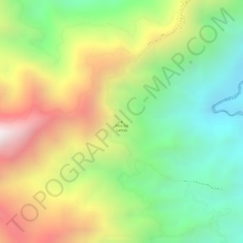 Alto De Letrasの地形図、標高、地勢