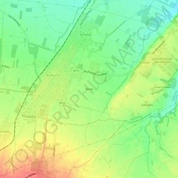 Razzaの地形図、標高、地勢