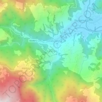 Barangの地形図、標高、地勢