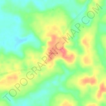 Mpasaの地形図、標高、地勢