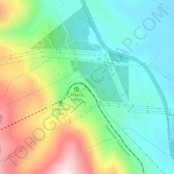 Martinの地形図、標高、地勢