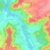 Jarcyの地形図、標高、地勢