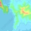 Corong-Corongの地形図、標高、地勢