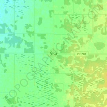 Vitaの地形図、標高、地勢