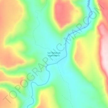 San Rafael de Agostaderoの地形図、標高、地勢